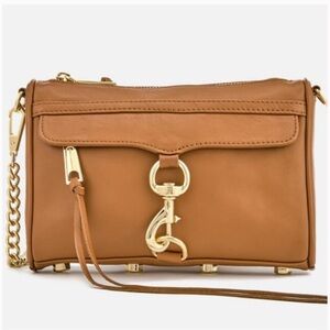 Rebecca Minkoff Mini MAC Crossbody Bag Almond Gold Tone